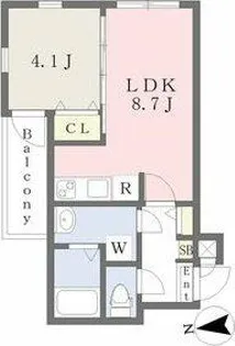 MOVE山王 WEST【1階】の間取り