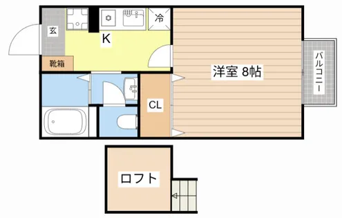 FLEUR OGI【203号室】の間取り