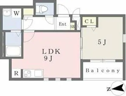 MOVE山王 WEST【1階】の間取り