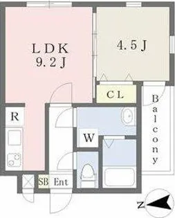 MOVE山王 WEST【2階】の間取り