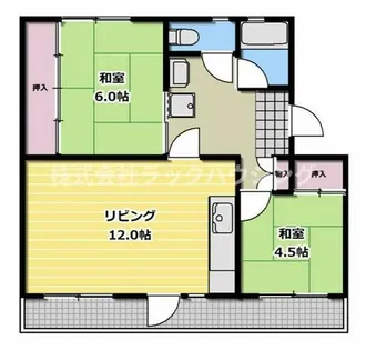 山田池団地12号棟【4階】の間取り