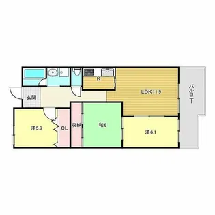 レジェンダリー小松【6階】の間取り