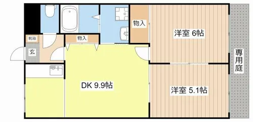 K’S SQUARE【105号室】の間取り