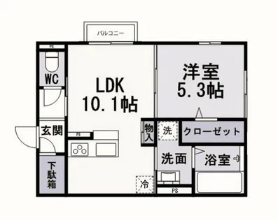 Moreplus砂津【2階】の間取り