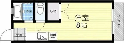 中尾ハイツ【205号室】の間取り