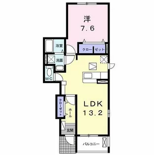 ピュアレジデンスD【1階】の間取り