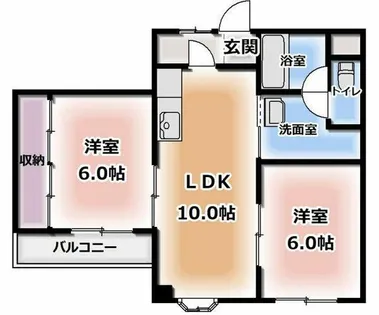 セトレ枚方【2階】の間取り