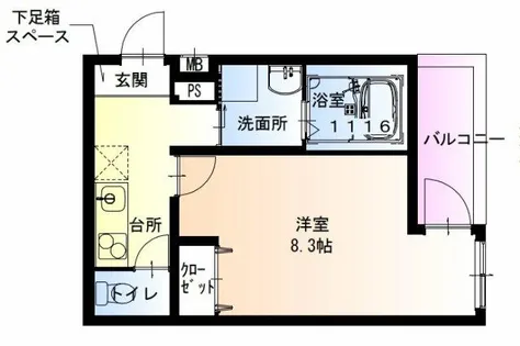 大阪府大東市野崎1丁目【アパート】の間取り