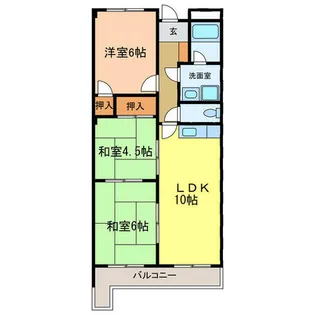 アプティ3番館【406号室】の間取り