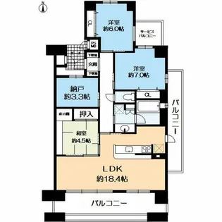 ワコーレ須磨名谷ステーションマークス【8階】の間取り