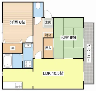 メゾンシェ・アン【103号室】の間取り