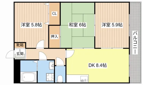 フォレスト・ヴィラ【203号室】の間取り