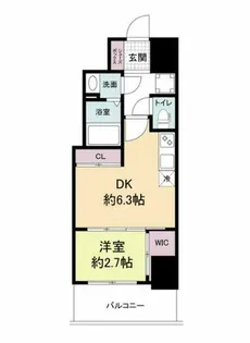セレニテ桜川駅前プリエ【6階】の間取り