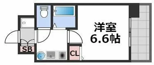 エステムプラザ大阪セントラルシティ【4階】の間取り