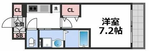ミュプレ北浜【7階】の間取り