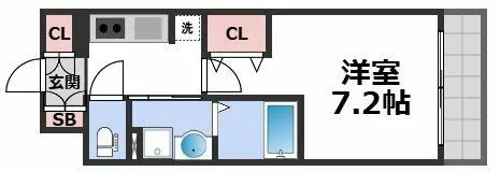 ミュプレ北浜【5階】の間取り