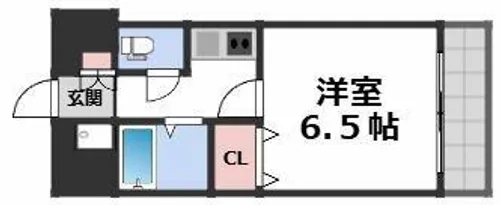 グランデージ今里【8階】の間取り
