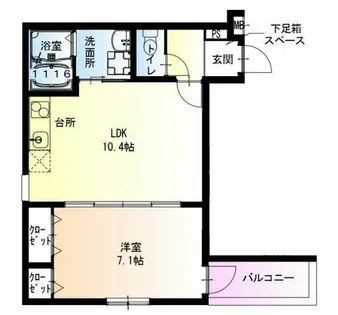 大阪府堺市北区北花田町4丁【アパート】の間取り