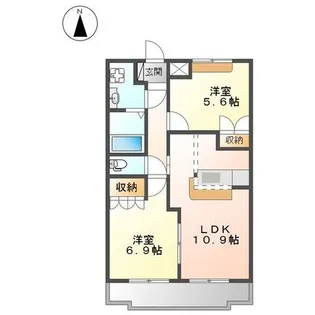 ストークコーポ大津茂【205号室】の間取り