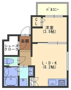 GM HILLS 野里町【3階】の間取り