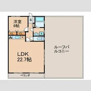本多ハイツ長門石【1101号室】の間取り