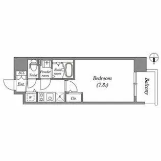カーサレグラス城東セントラル【2階】の間取り