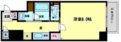 クレビオス天満橋【11階】の間取り