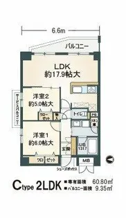 双葉エステート鴫野【2階】の間取り