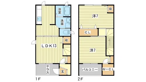 パルモオークラ【1階】の間取り