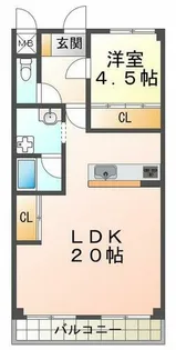 グレイス垂水【206号室】の間取り