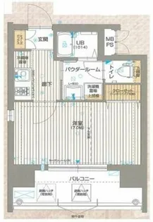 W-STYLE北浜【8階】の間取り
