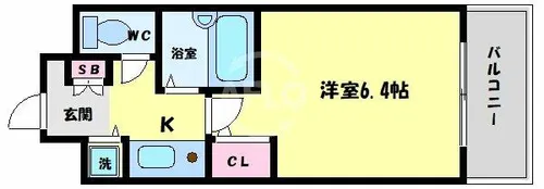 プレサンス内本町【6階】の間取り