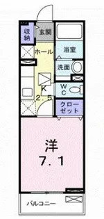 ドミールヤマトⅡ【1階】の間取り