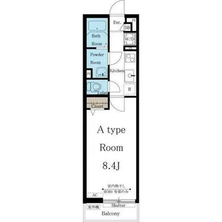 ゼオ志賀本通【2階】の間取り