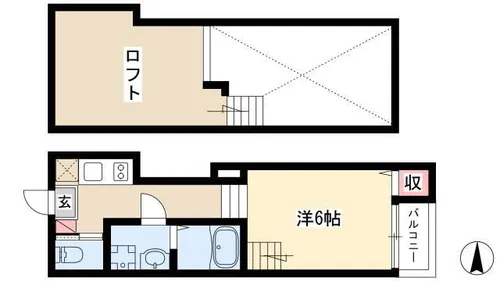 フレグラントオリーブ名城公園【202号室】の間取り