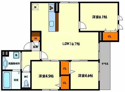 Clashist千躰【3階】の間取り