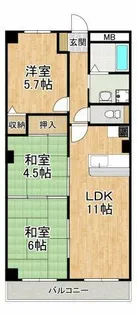 エレガントライフマンション【2階】の間取り