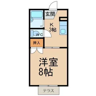 メゾン18℃【A203号室】の間取り