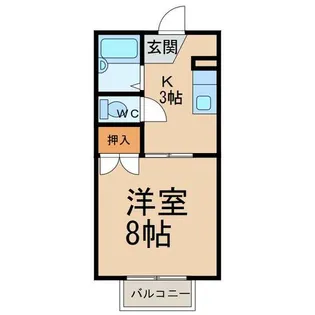 メゾン18℃【A203号室】の間取り