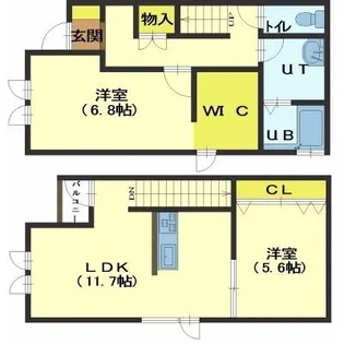 ラトゥール本町【101号室】の間取り