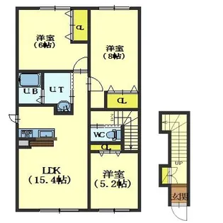 ミヌエット【201号室】の間取り