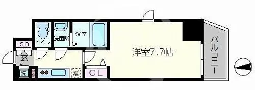 ラピーヌ南堀江レジデンス【2階】の間取り