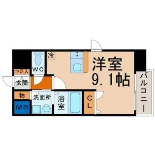 プレサンス名古屋STATIONビーフレックス【8階】の間取り