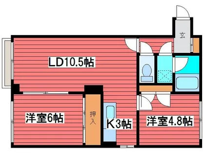 コーポすずかけ【3階】の間取り