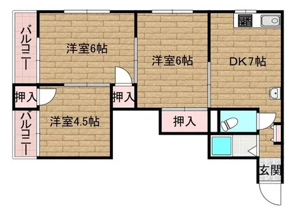 コンラッド天川新町【2階】の間取り