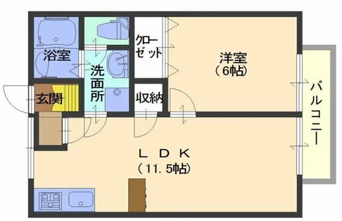 プレタメゾン大前Ⅰ【202号室】の間取り