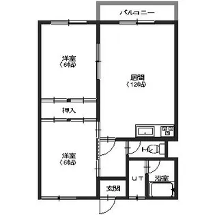 吉川マンション【1階】の間取り