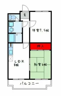 ロイヤル八尾【2階】の間取り
