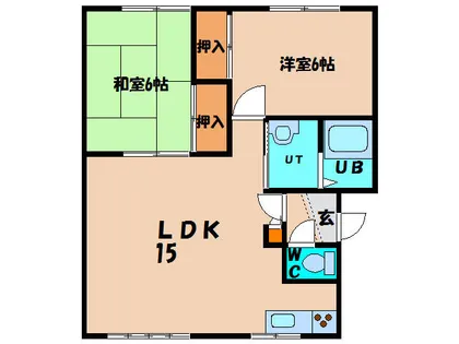 コーポ赤松Ⅱ【202号室】の間取り