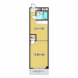コーポイン天王寺Ⅰ【4階】の間取り
